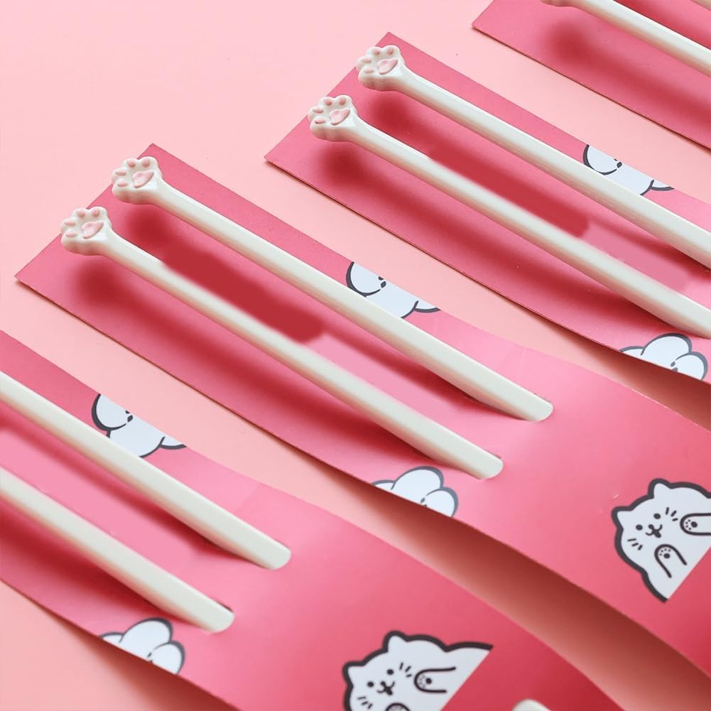 2 Paia Bacchette A Forma Di Zampa Di Gatto - Design Antiscivolo Con Impronte, Leggere E Riutilizzabili, Regalo Per Amanti Dei Gatti - 2