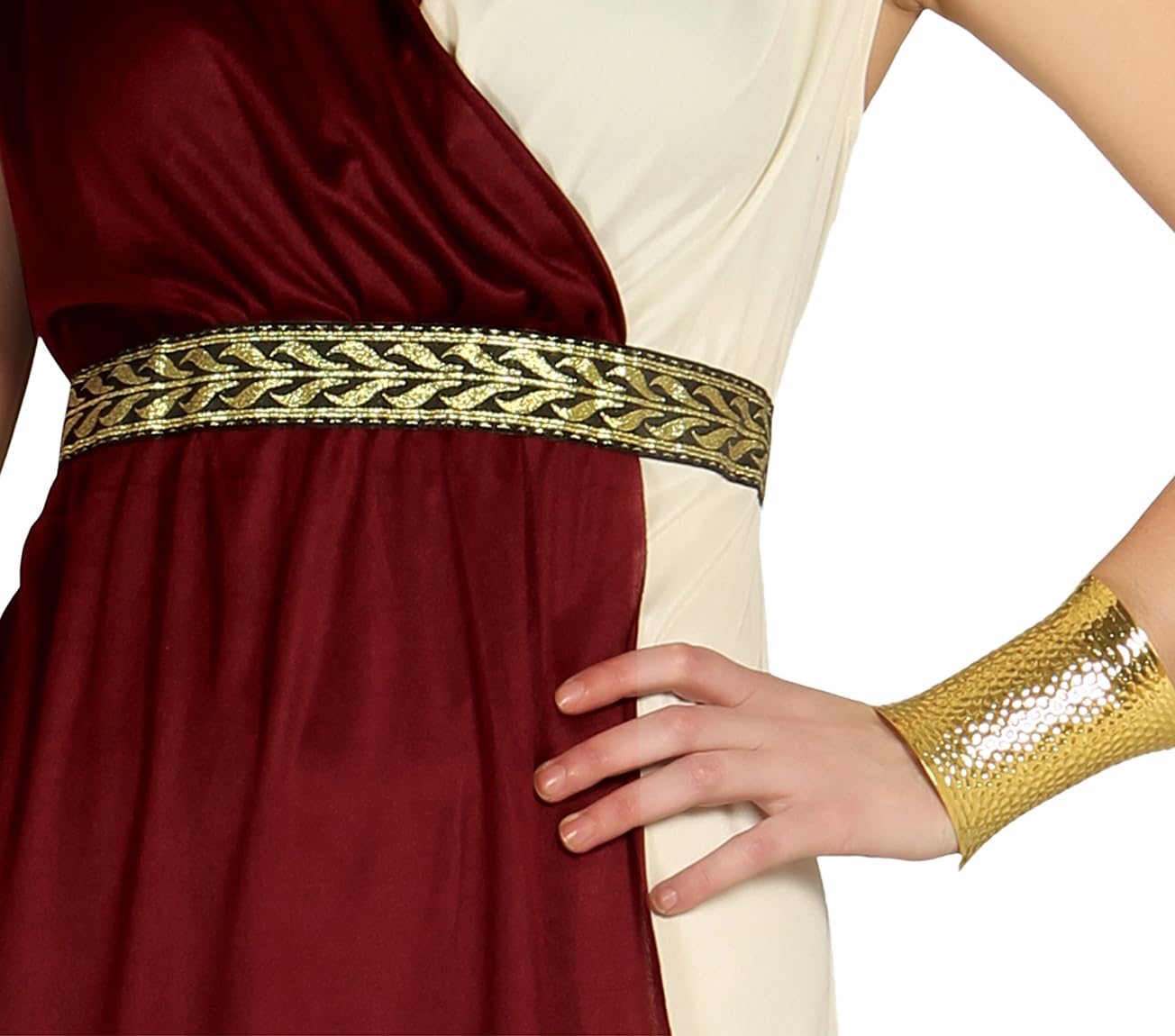 FIESTAS GUIRCA | Costume Romana Adulta (42-44/L) - Cappa, Cintura e Tunica - Costumi di Romani e Greci per Halloween, Carnevale e Feste in Maschera - Ideale per Adulti - Granata e Beige