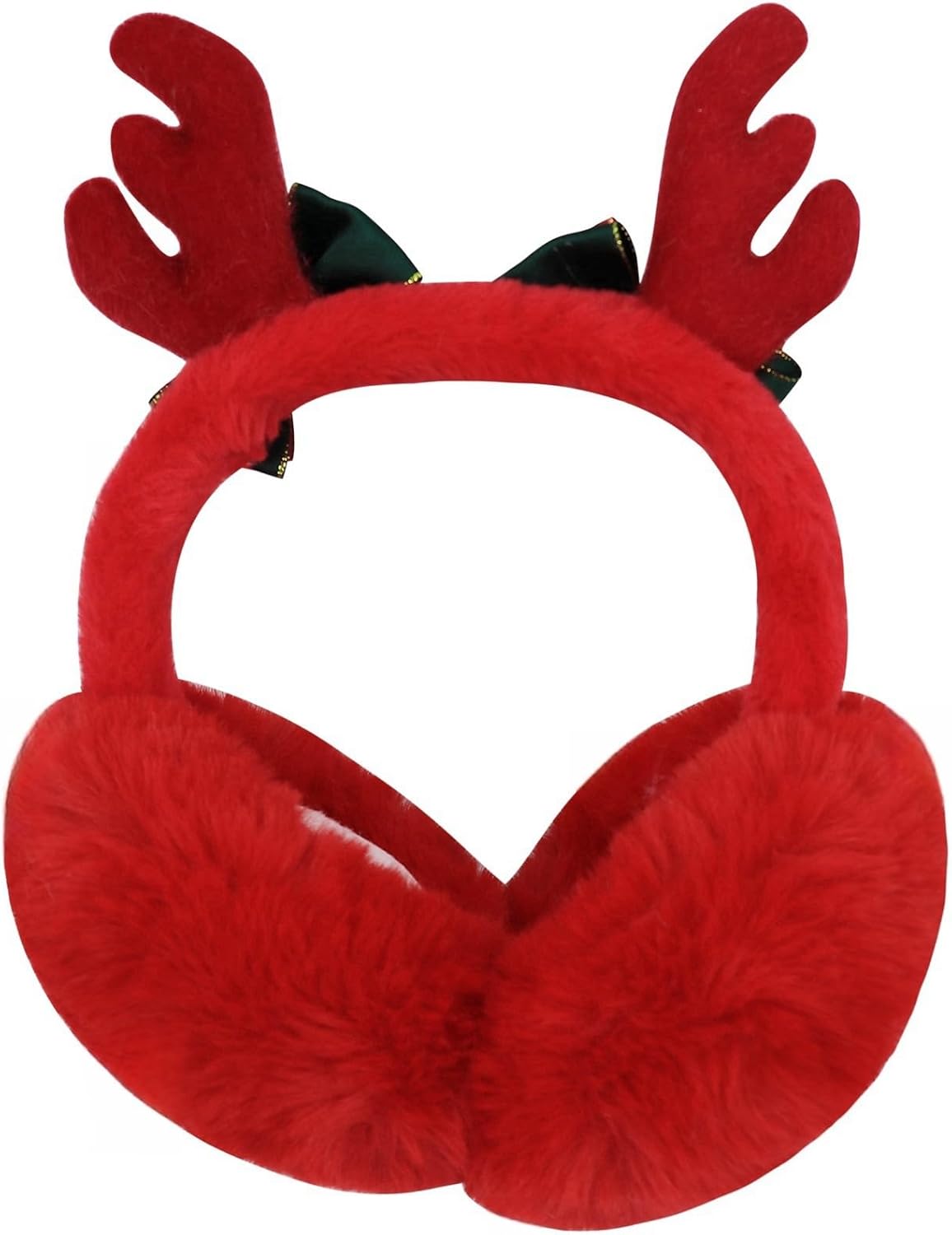 Kids Winter Earmuffs Plush Faux Fur Cute Reindeer Antlers Ear Warmer Christmas Earflap for Women Girls - Image 6