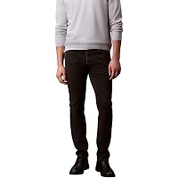 Calvin Klein Uomo Jeans Essential Black Slim Fit, Nero (CK Essential Black)