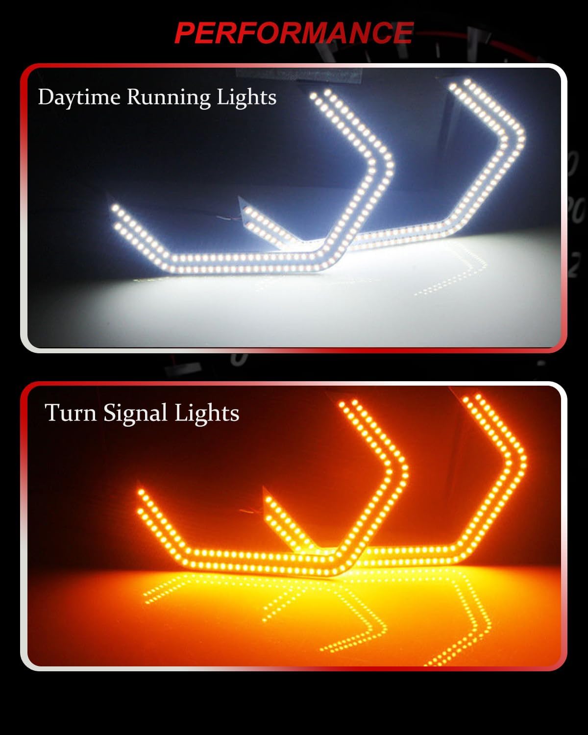 Switchback Concept M4 Iconic Style LED Angel Eye Lights w/Relay Wirings For BMW 2 3 4 5 Series,540-SMD LED angel eyes Day Running Lights/Turn Signal Lights