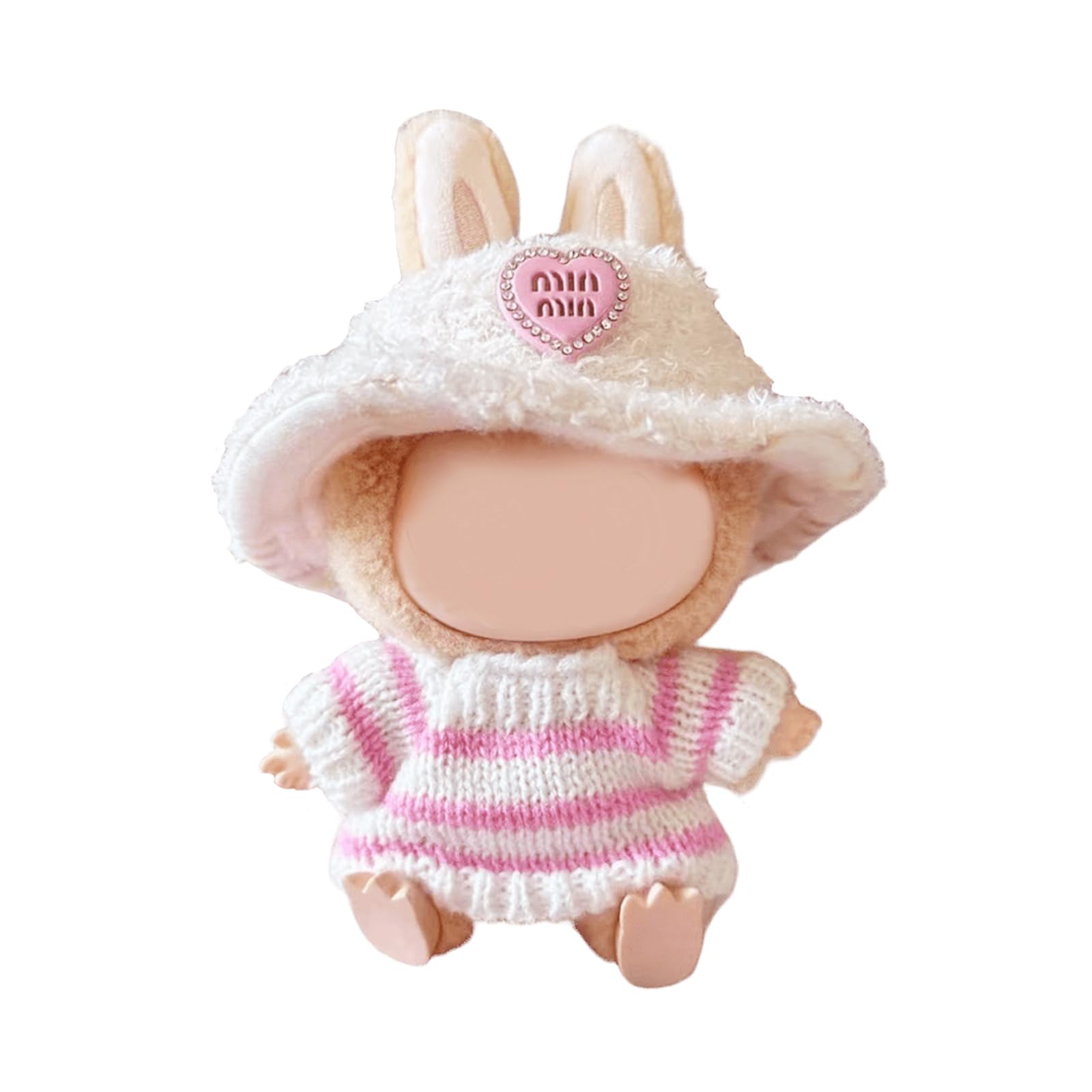 17cm Pink Doll Clothes Set, 6.7 Inches Cute Doll Clothes for Popular Dolls Accessories, Party Dress Up Clothes for Cartoon Doll(NO Doll)