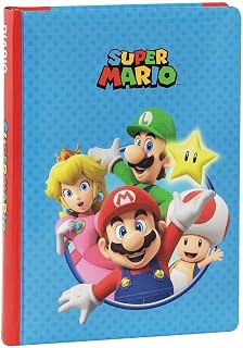 Super Mario Official School Diary, 12 Months School Diary, Ideal for Elementary School, Padded Cover and 320 Inner Pages Printed in Colours, Children's Gift Idea, 13 x 17.8 H