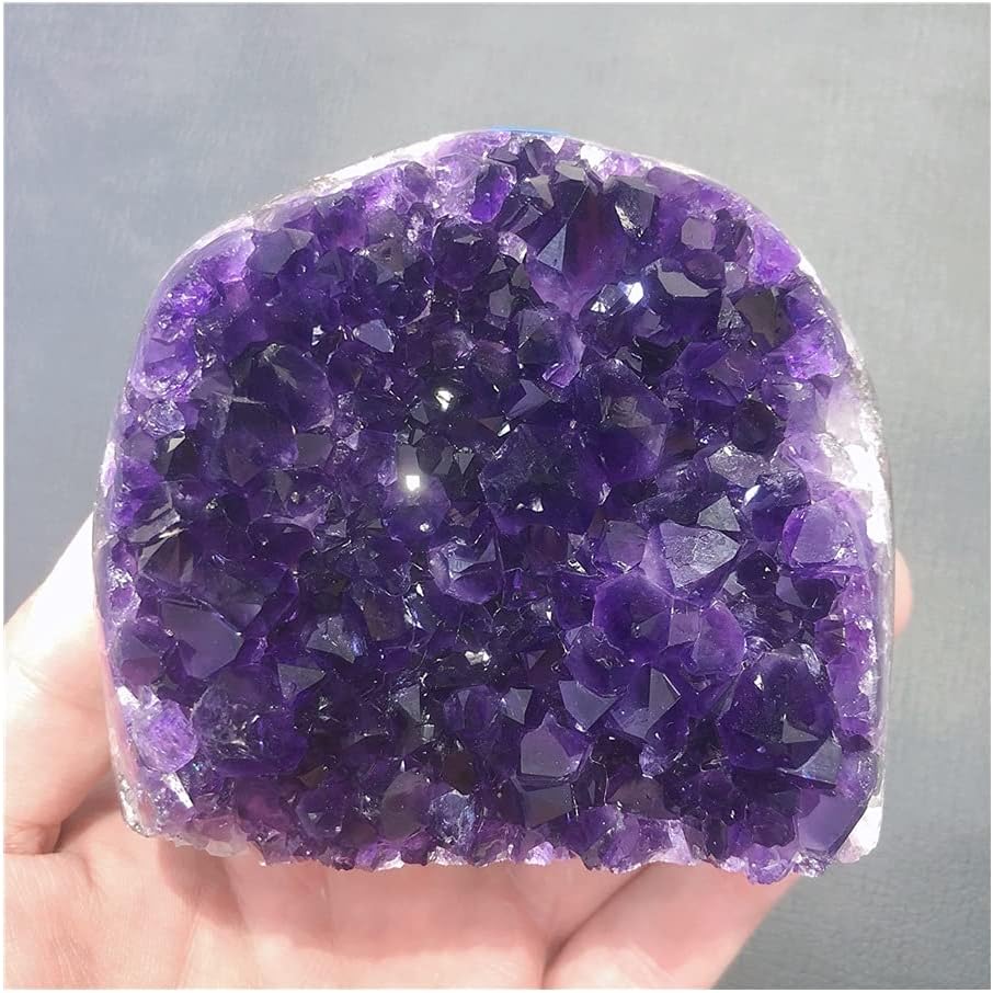 Health & Household Natural Crystal Quartz Amethyst Cluster Geode Specimen Freeform Energy Reiki Aquarium Home Room Decoration Accessories Gemstone (Size : 500-550g)