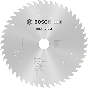 Bosch Professional Accessories 1 x Circular Saw Blade Standard For Wood (Wooden, Saw Blade 165 x 20 x 1.5 mm, 48 Teeth, Accessories Cordless Circular Saw)
