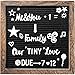 Felt Letter Board with Precut Letters Number Set 10x10 Inch, First Day School Board, Changeable Black Message Word Classroom Decor Baby Announcement Sign Wifi Password New Pregnancy