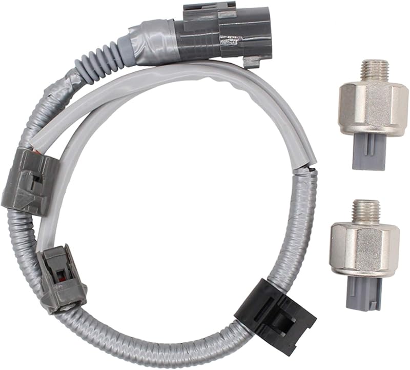 Sensor de detonação NewYall com chicote conector para Toyota e Lexus – Conjunto com 2 unidades