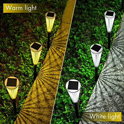 Jmmxg 8 Pack Solar Pathway Lights Outdoor, 2-In-1 Hollow Garden Solar Lights Outdoor Landscape Decorative Led Solar Lights, Waterproof And Dusk-To-Dawn Solar Path Light For Yard Walkway Lawn Backyard #TOP2