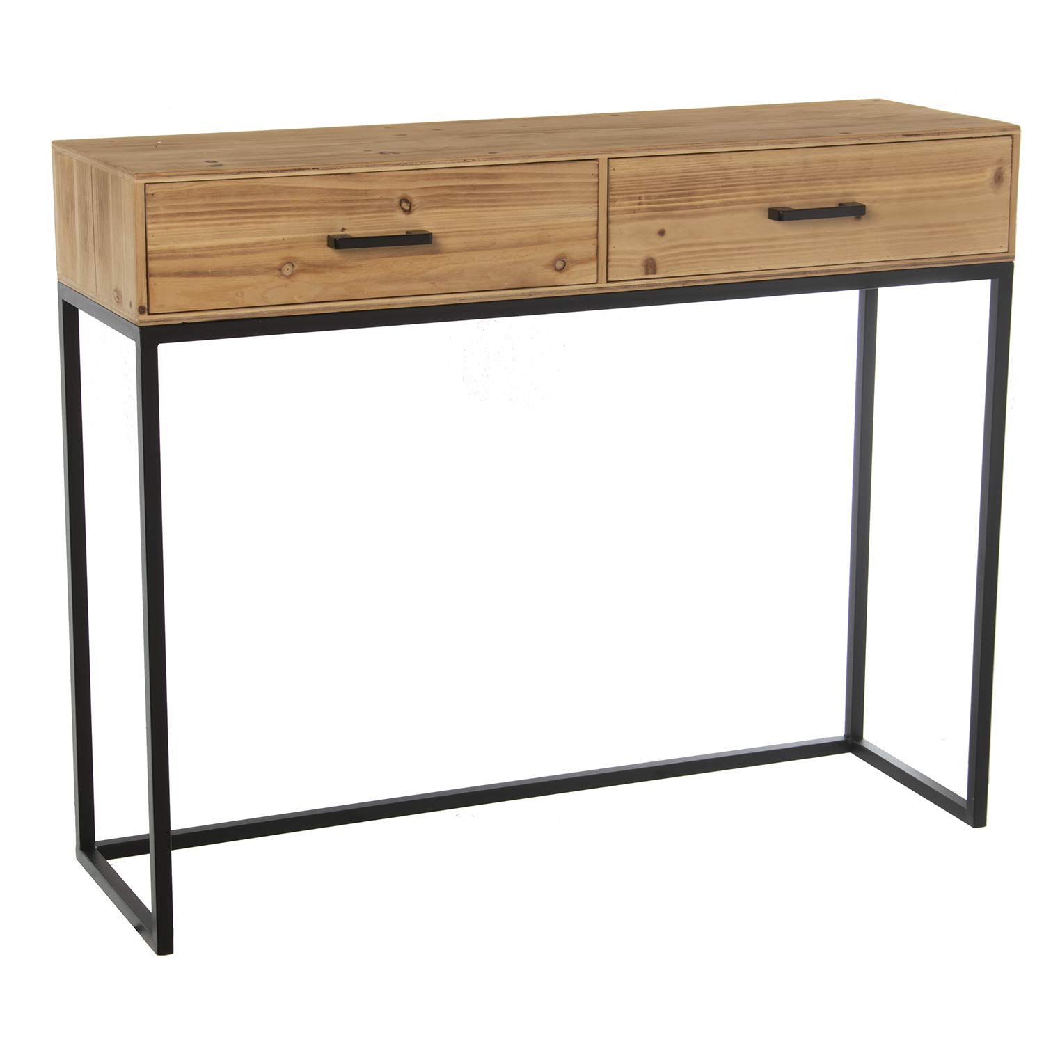 Mesa de entrada con 2 cajones para pasillos estrechos sin desorden