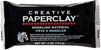 Creative Paperclay for Modeling Compound, 4-Ounce (113g), White