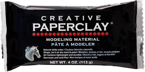 Creative Paperclay Compuesto de modelado, 4 onzas, blanco