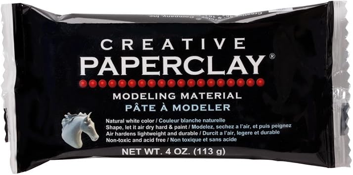 Creative Paperclay for Modeling Compound, 4-Ounce 113g, White