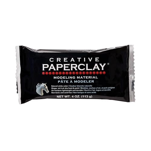 Creative Paperclay for Modeling Compound, 4-Ounce (113g), White