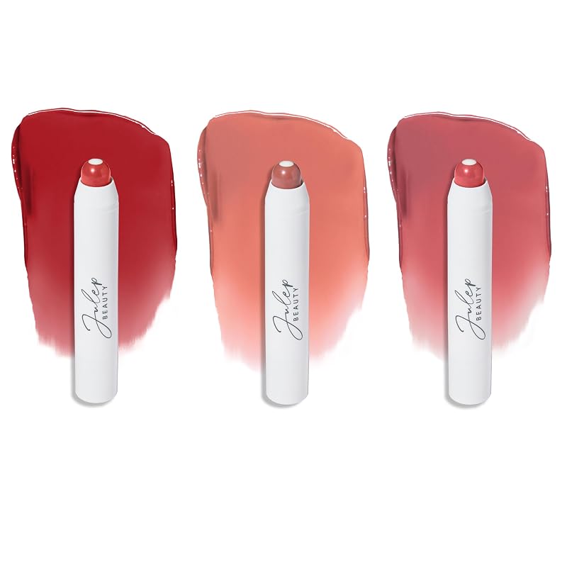 Julep It’s Balm Tinted Lip Balm Trio – Cherry Wood, Cashmere Nude, Dusty Orchid Summer – Antioxidant-Rich, Long-Lasting Lip Color, Hydrating Vitamin E Core & Sunflower Butter, Vegan & Cruelty Free