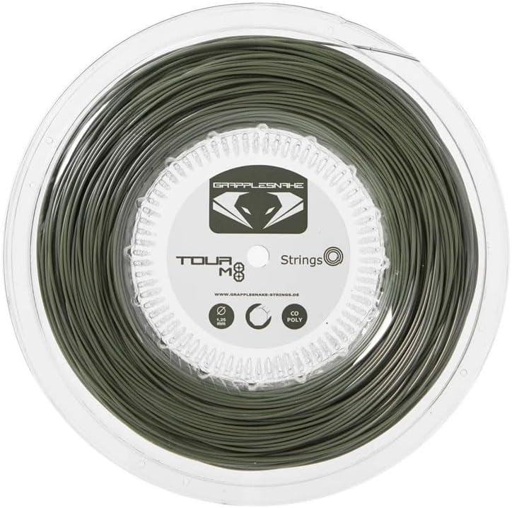 Grapplesnake Tour M8 Tennis String 1.25mm, Olive Reel 200m