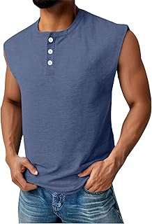 Camiseta Henley para hombre, ligera, de secado rápido, para correr, gimnasio, entrenamiento, camiseta de verano para culturismo