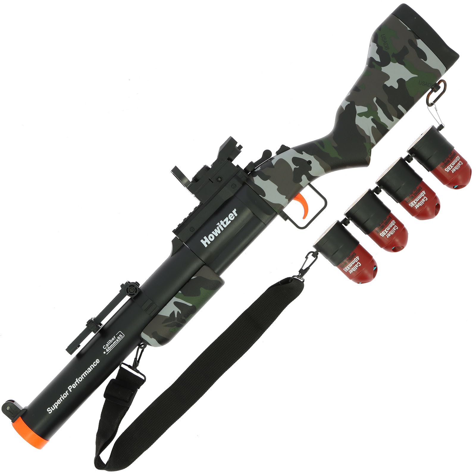 Foam Dart Launcher with Shell Ejecting Action, Break Action Foam Blaster M79-Style Set with 3 Shells and 20 Soft Foam Darts, Outdoor Target Practice Roleplay Prop for Ages 14+