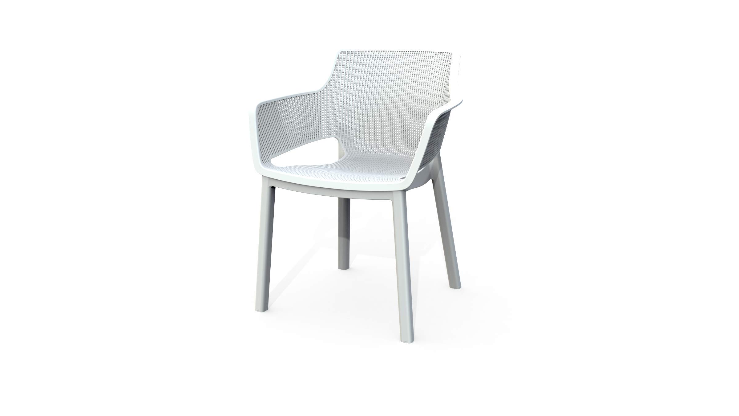 Keter Sedia da Esterno Elisa Set da 6 Pezzi Colore Bianco