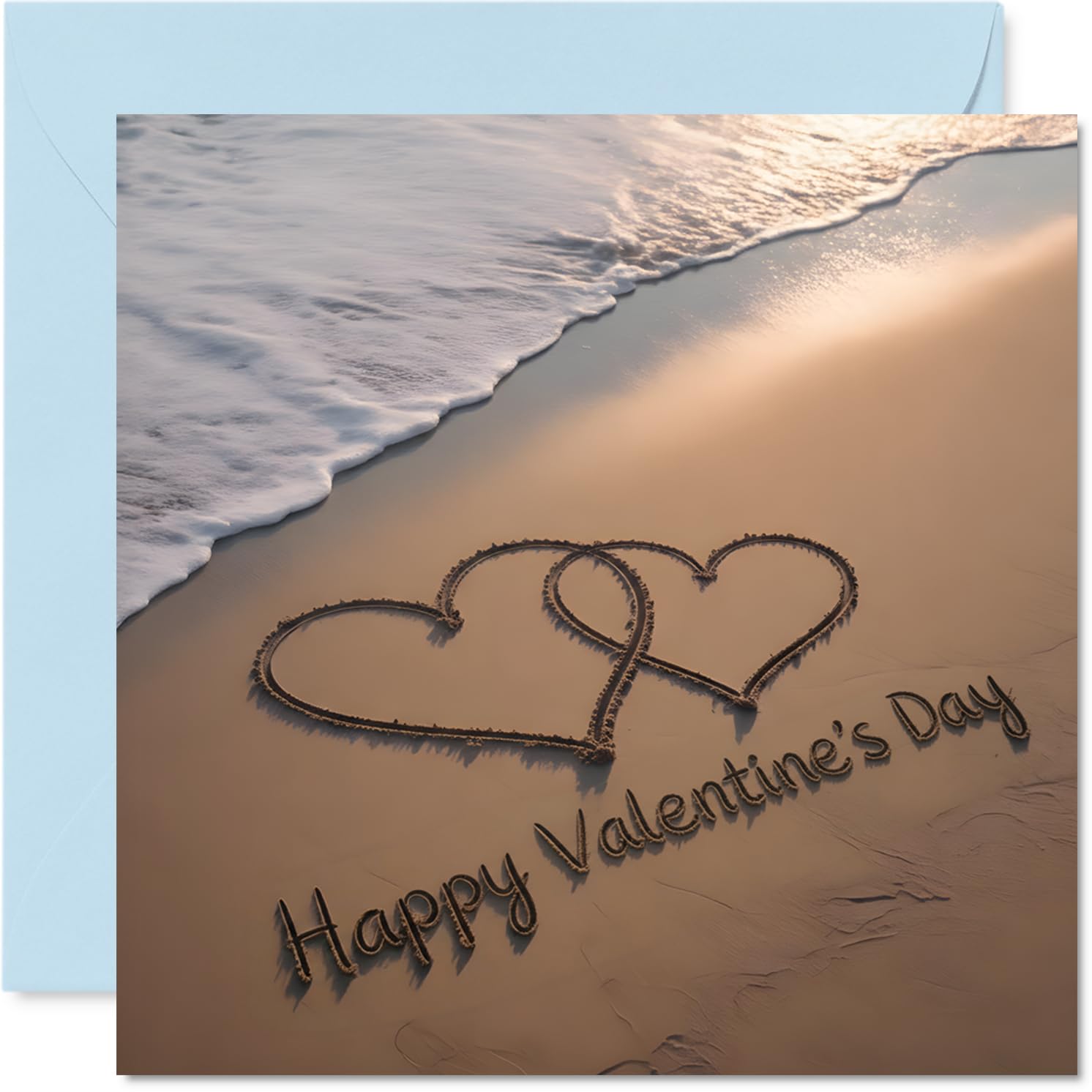 Valentine's Day Card - Love on the Ocean Shore - Cheeky Happy Valentines Card for Women Men, 145mm Joke Humour Valentine Greeting Cards