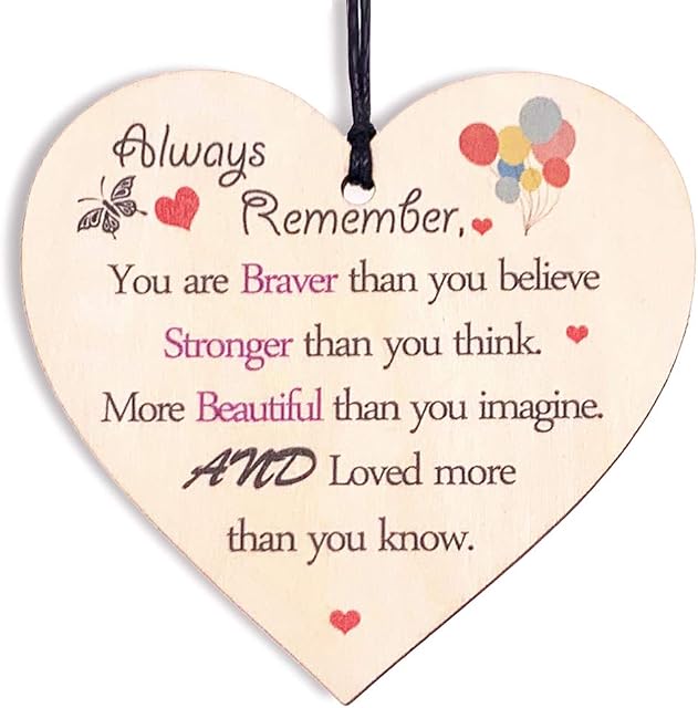 HONZEE Gifts for Her Women Birthday Gift You Are Braver Stronger Smarter & Beautiful Inspirational Thinking of You Gifts for Friend Sister Daughter under 5 Pounds