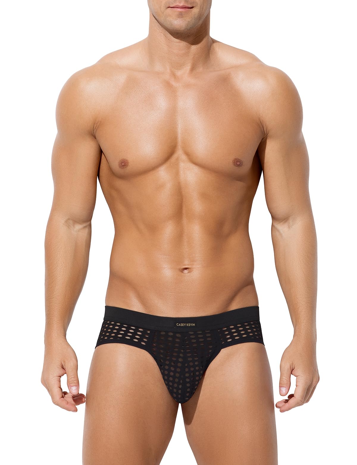Slip Homme Sexy Chic Transparent Caleçon sous-vêtements Lingerie Sexy Hommes Mesh Respirant Underwear Noir M