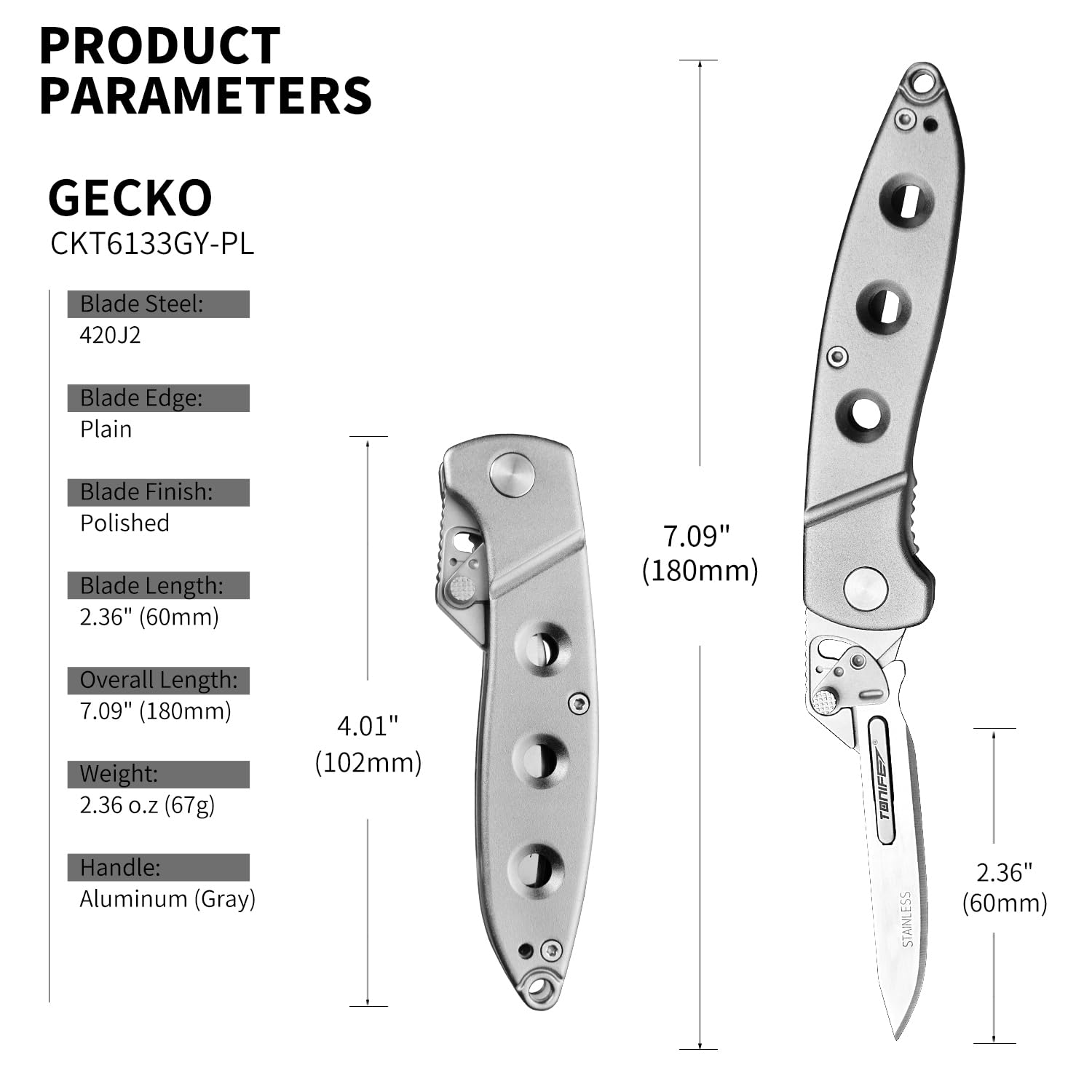 TONIFE Auswechselbare Klingen Klappmesser, Skalpell Klappmesser mit Edelstahlklingen und 5 Austauschbaren Klingen, EDC Taschenmesser für Outdoor Camping Survival Angeln (Grau)
