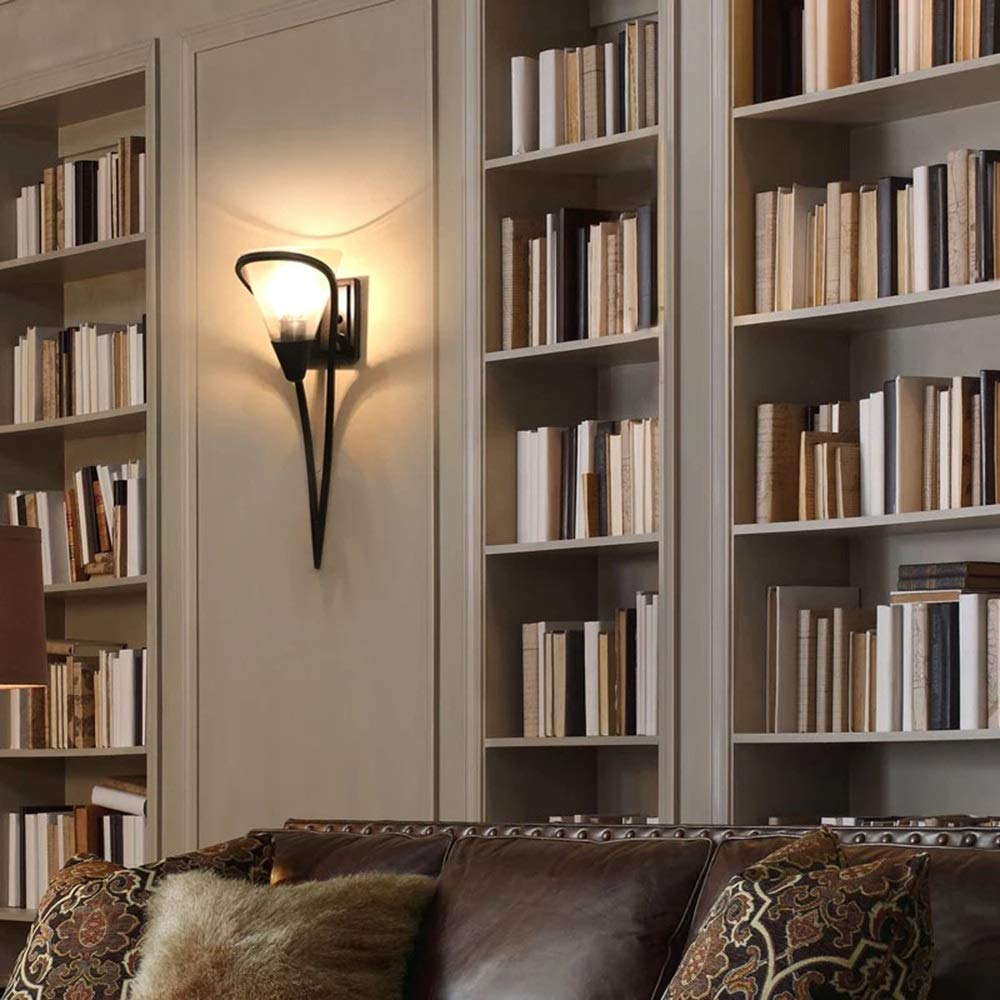 ETH American Country Casual Living Room European-style Retro Minimalist Restaurant Bedroom Study Garden Bar Single Head Wall Lamp 15 * 49 * 18CM elegant