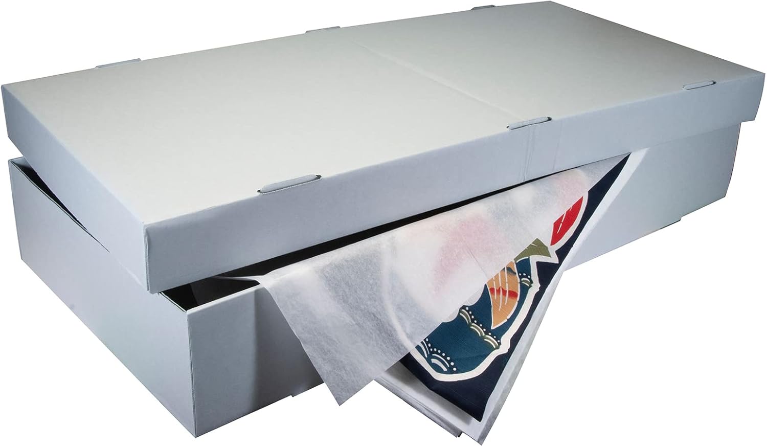 Lineco, Under Bed Storage Bins, Large Capacity Box with Lid, Archival Containers for Organizing Wedding Dress, Quilts, Gowns, Family Heirlooms, Forever Keepsake Garment, 40x18x6 Inch