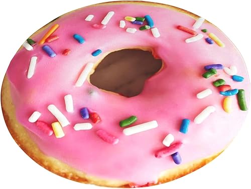 Miniatura 2 de Manta redonda de galleta con chispas de chocolate, suave y ligera, adecuada para usar en la cama, sala de estar y viajes, 47 x 47 pulgadas, para