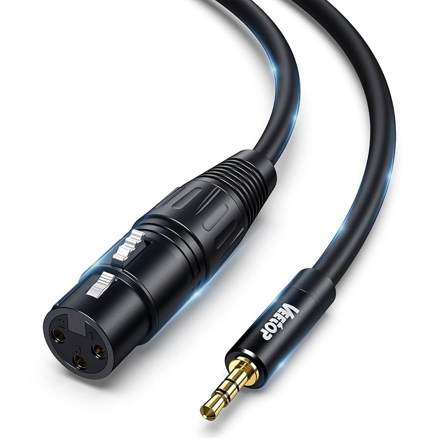 Amazon.co.jp: Veetop xlr 3.5mm 変換，3.5mm to XLR (メス