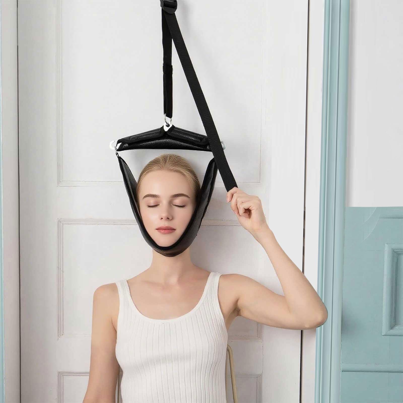 Neck Stretcher Cervical Traction Device for Home Use - Over The Door Cervical Neck Traction Device for Decompression