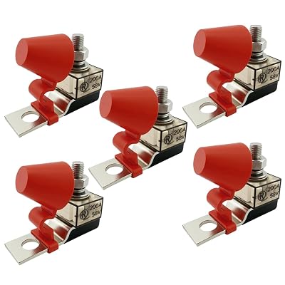MRBF Fuse Block, Terminal Fuse 200AMP, IP66 Waterproof Protect Circuit for Charging Piles RV Car Cruise Cranes (5-Pack)