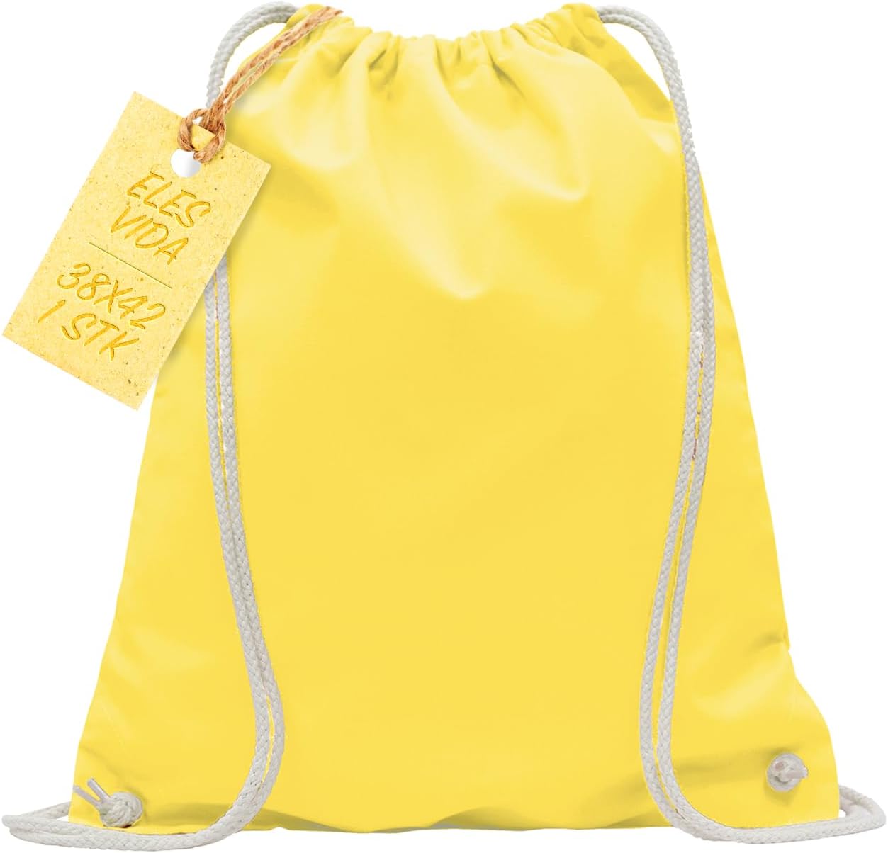 ELES VIDA Cotton Gym Bag, Backpack Fabric Bag, Cotton Bag, Jute Bag, OEKO-TEX Approved Fabric Bag