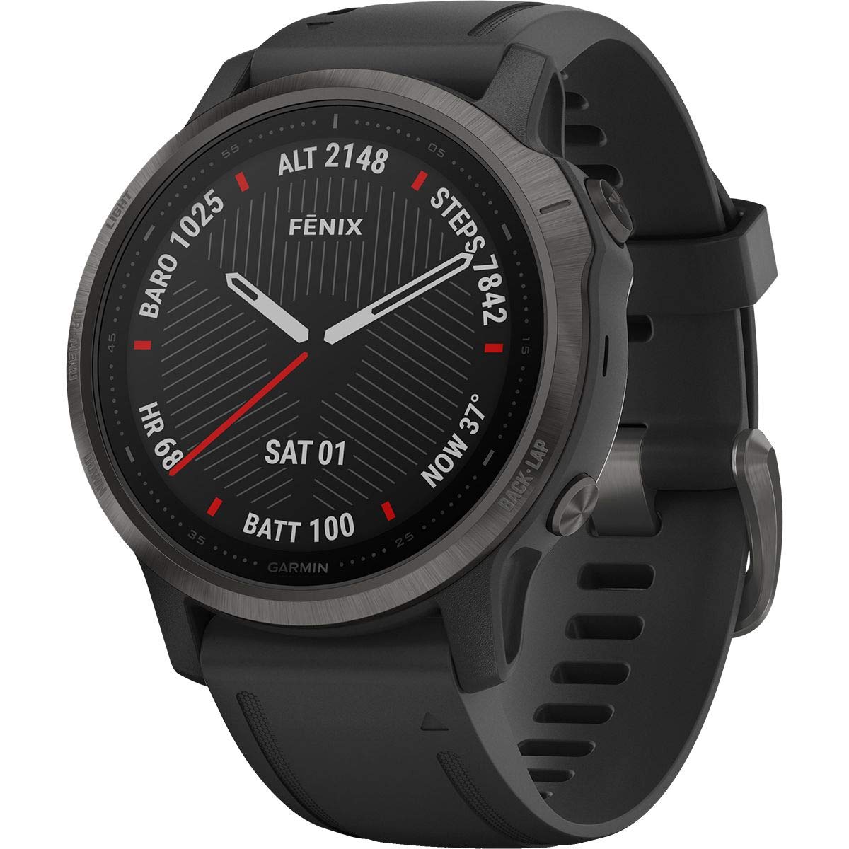 Garmin Orologio Fenix 6S Sapphire Smartwatch Silicone Nero GPS