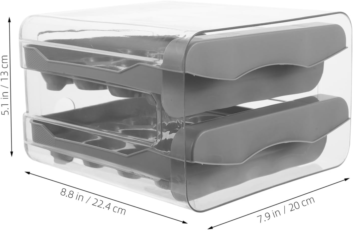 Double Layer Egg Storage Box with Lid Transparent Egg Holder for Refrigerator Secure Design to Prevent Breakage for Kitchen Organization