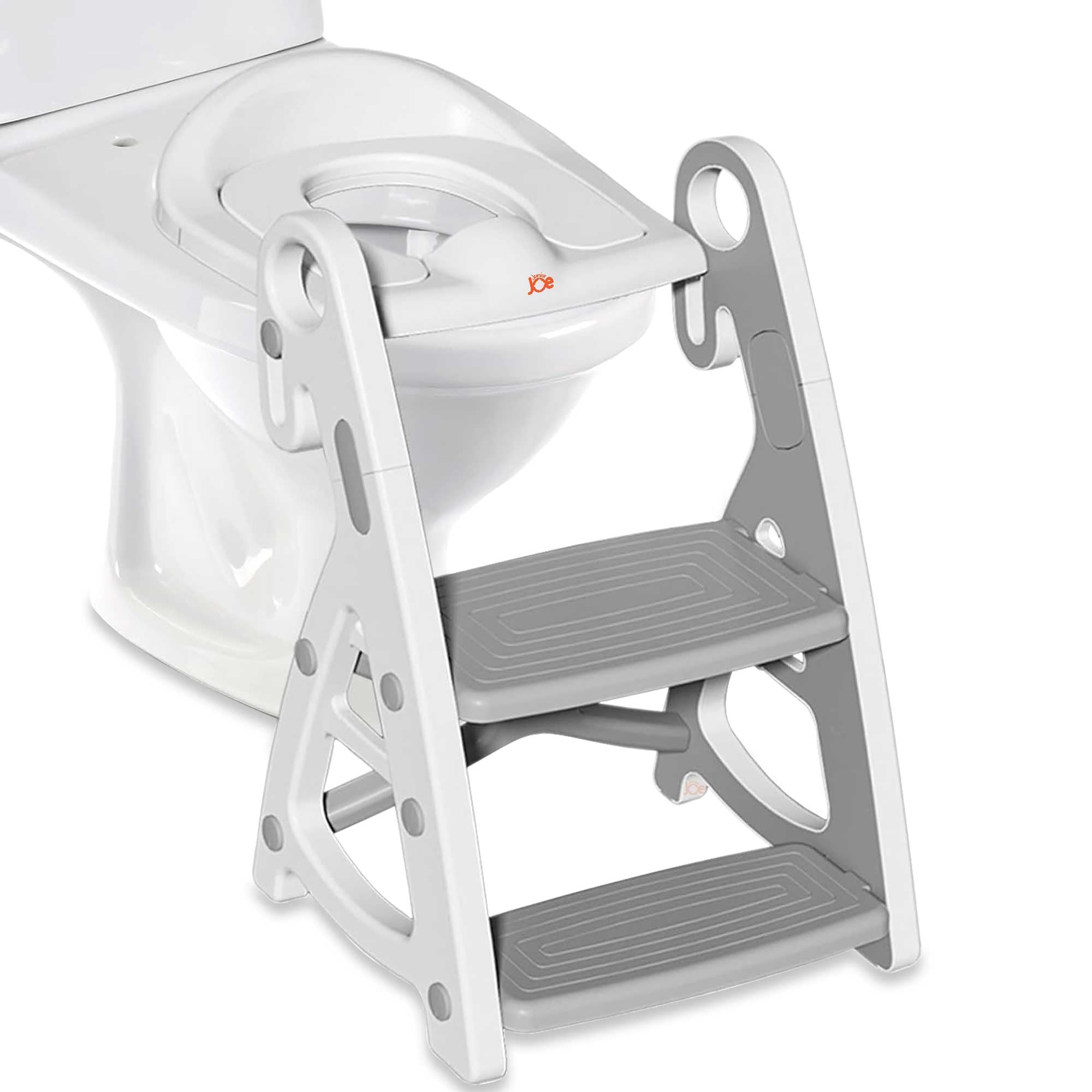 JUNIOR JOE 2 in 1 Potty Training Toilet for Boys & Girls, Used as Toddler Potty Seat & Kids Step Stool (GREY, 1)-image-38