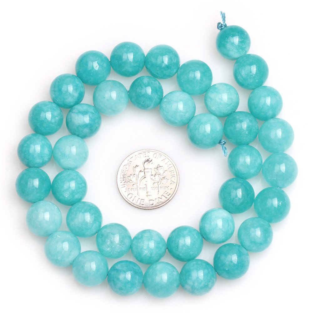 Lot De 8 Perles De Pierre De Jade - Boules 12mm Couleur Mauve, Marque Homemade, Neuf, EAN 4558550015150