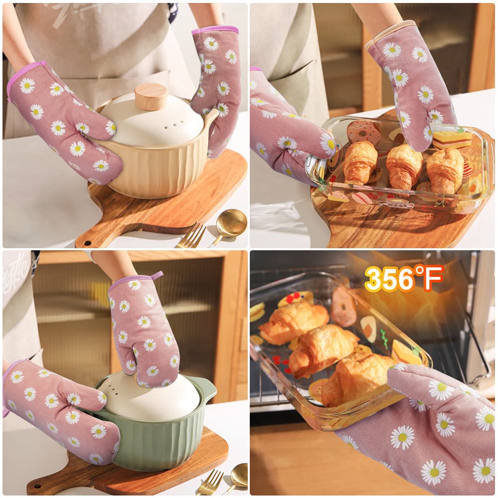 Guanti Termici Maniche Lunghe Guanti Da Forno In Silicone - 1 Paio Con 2 Resistenti Al Calore Presine Antiscivolo