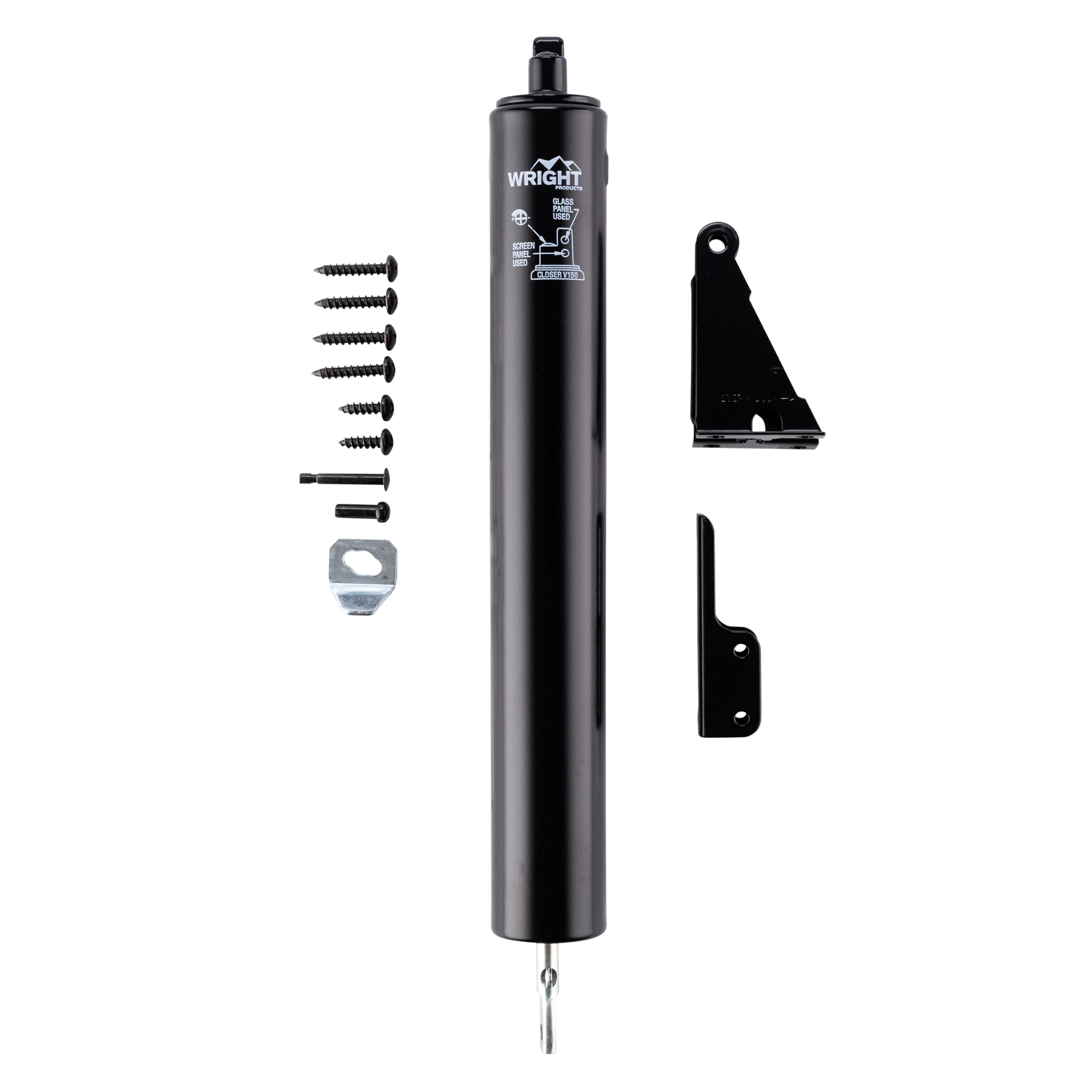 Wright Products Heavy-Duty Pneumatic Storm Door Closer – Durable, Adjustable, Quiet-Closing with Hold-Open Feature (Transitional, Black) — Amazon image 2