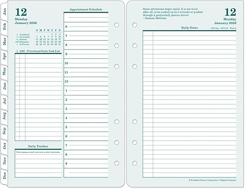Miniatura 10 de FranklinCovey - Agenda original de dos páginas por día con anillo (bolsillo, enero de 2024 a diciembre de 2024)