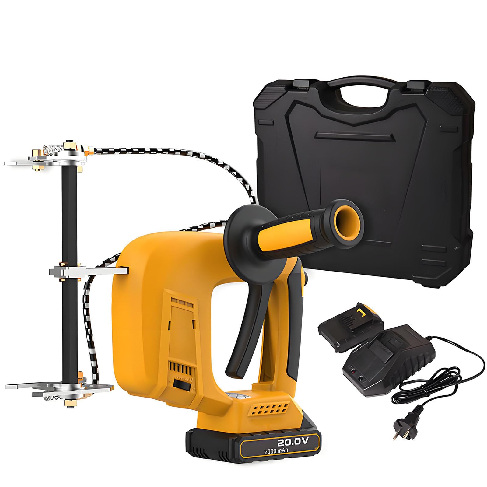 Macchina Portatile per Scuotimento delle Api Yellow-2Battery | Elettrico Portatile Senza Spazzole,Strumenti per Apicoltura con Scuotimento Elettrico per Alveari,9 Frequenze Variabili