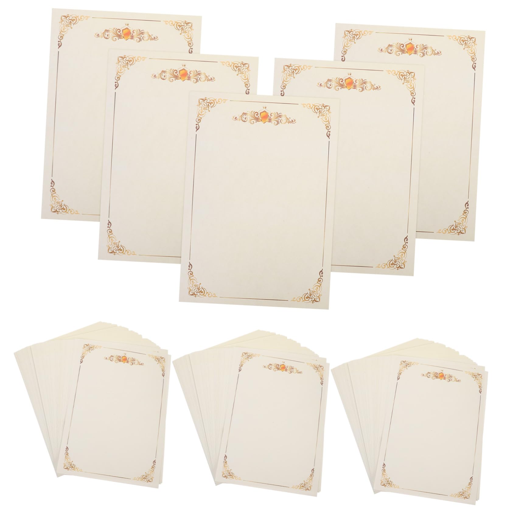 Leeres Zertifikatspapier 100 Blatt Beige Papier für Schüler Lehrer