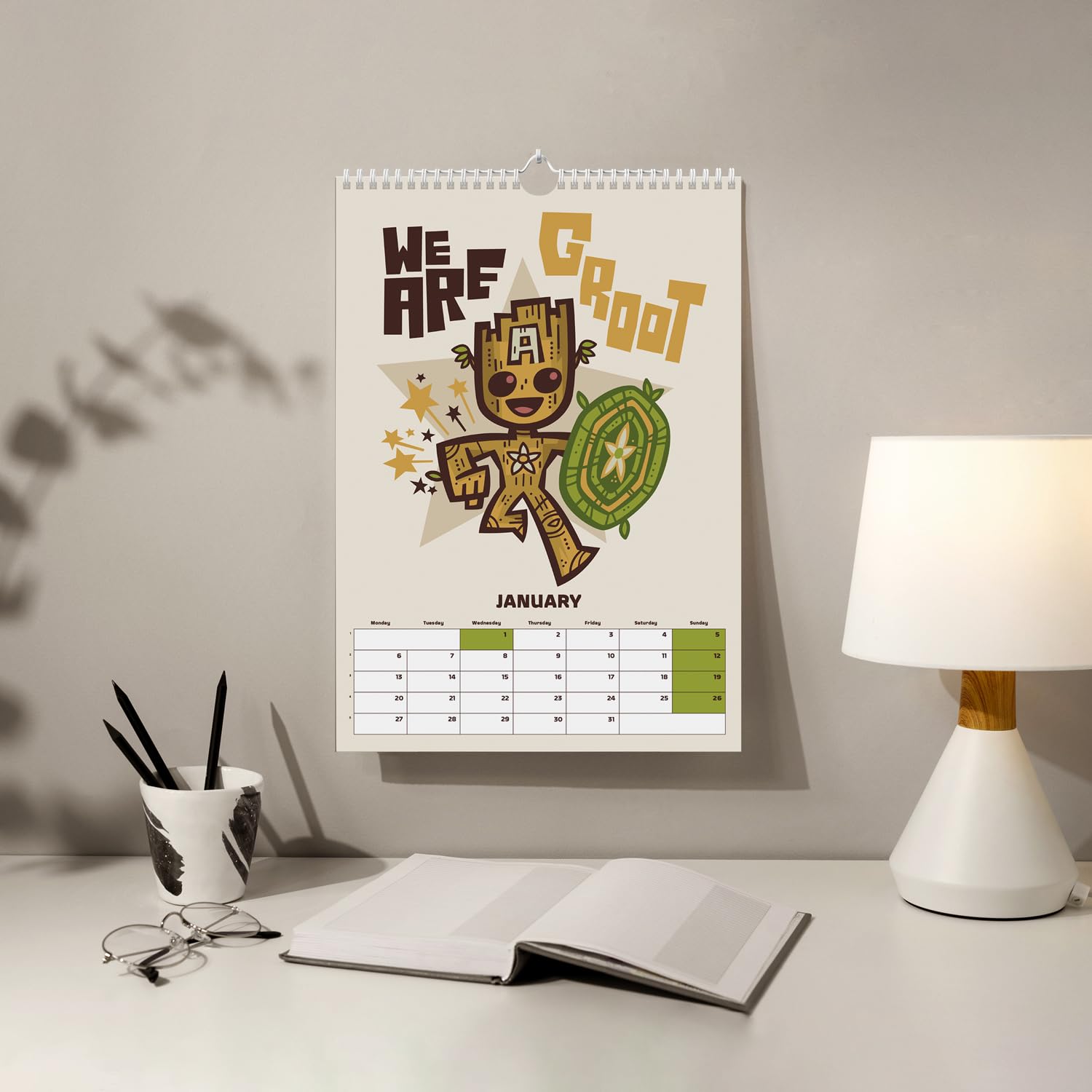 Grupo Erik Wall Calendar 2025 - Marvel Groot, Multicolour - Image 3