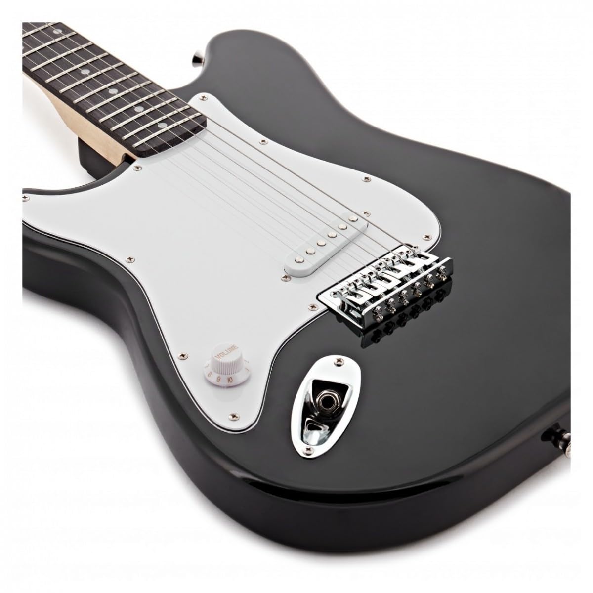 VISIONSTRING Chitarra elettrica mancina e amplificatore Starter Kit 4/4 Dimensione completa Chitarra per principianti Nero