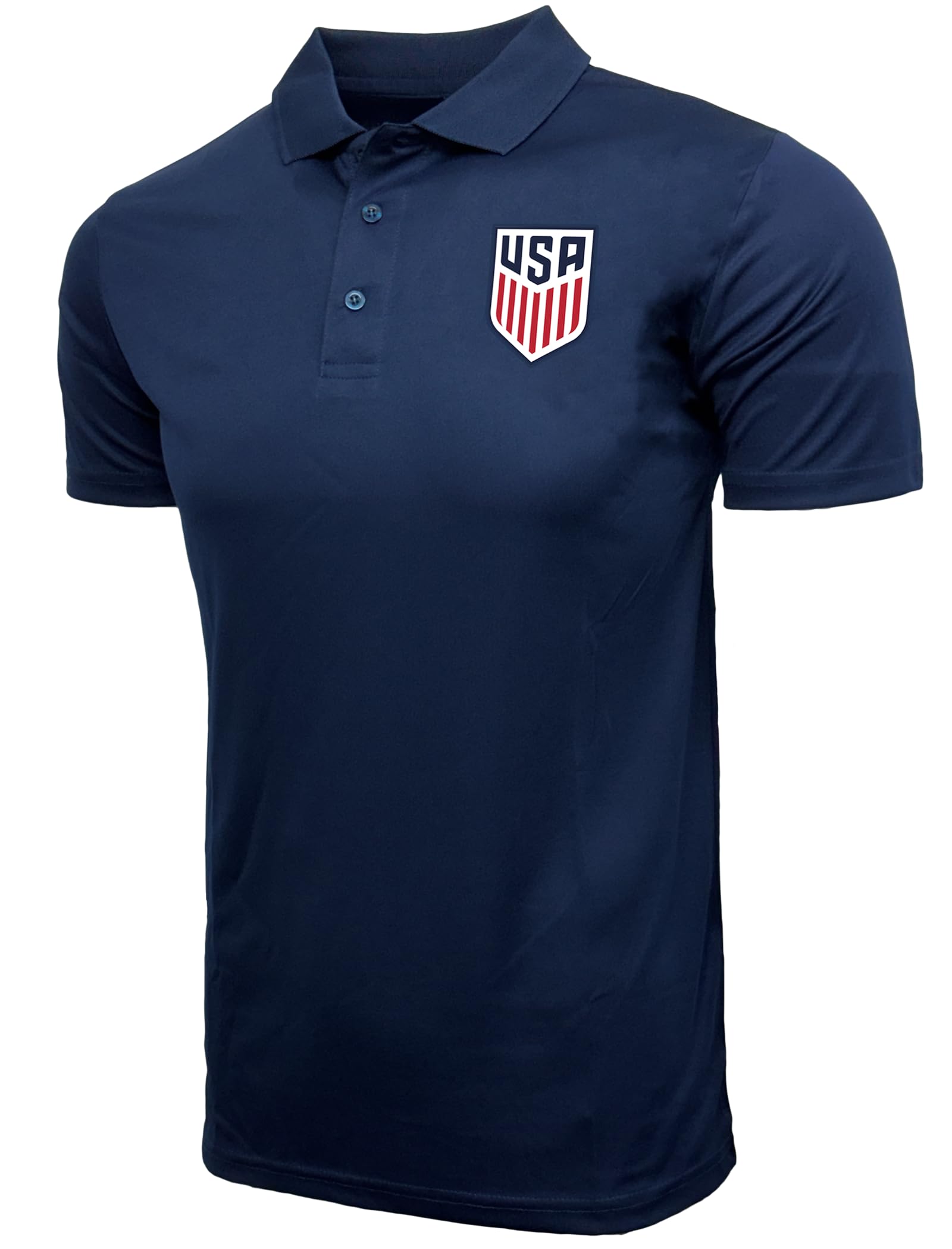 Icon Sports Officially Licensed Boy's U.S. Soccer Polo Shirt Short Sleeve Polo, Youth Sizes | Navy, Small