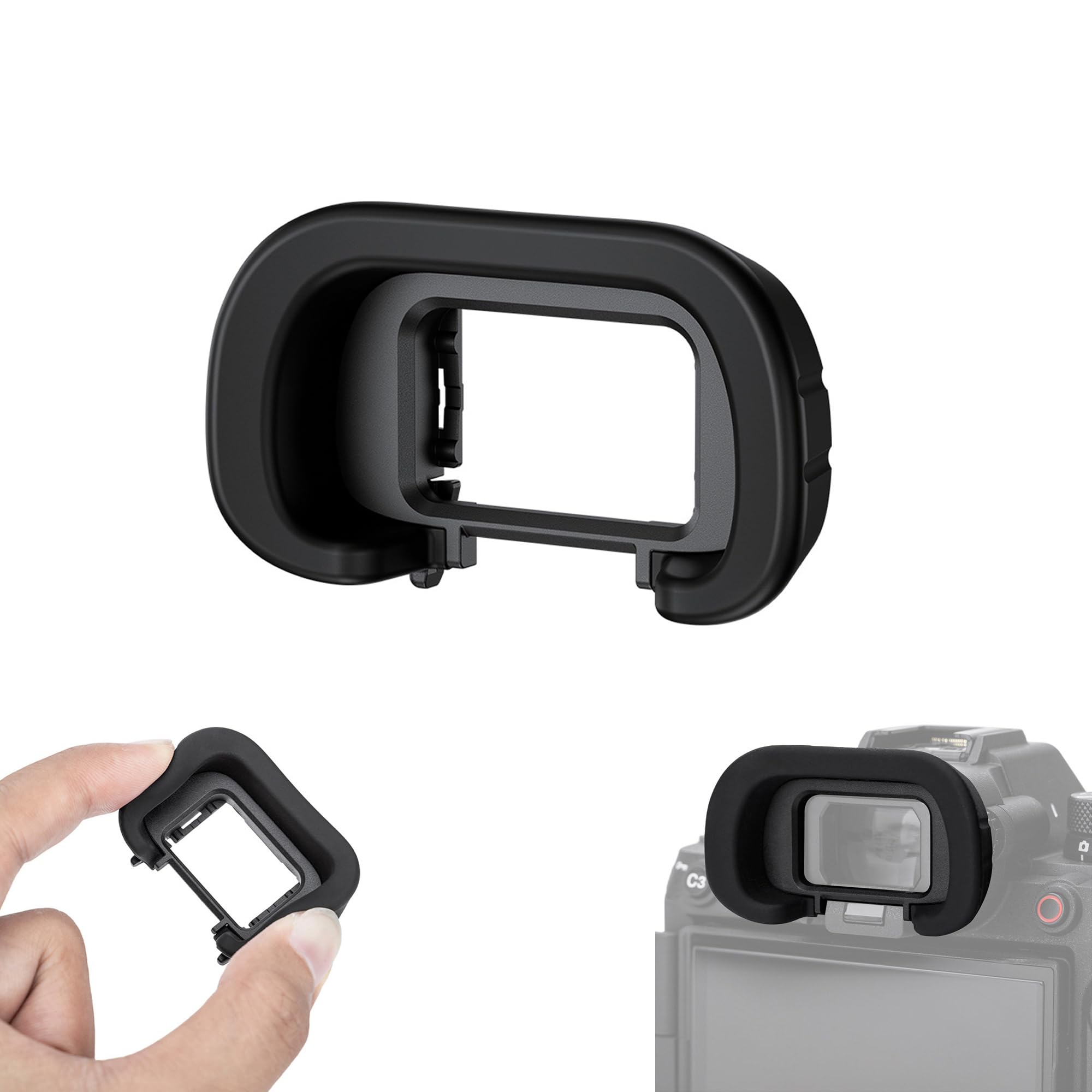 JJC Camera Eyecup Eyepeice Viewfinder for Sony A7 V A7M5 A7 IV A7M4 A7R V A7R5 A1 A1 II A7S III A7S3 A9 III Cameras, Soft Silicone Eye Cup Replacement of Sony FDA-EP21 Eye Cup