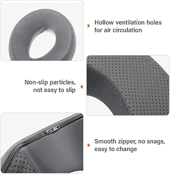 Face Down Pillow, Massage Face Pillow, Face Cushion for Massage Table, Ergonomic Prone Cushion, Memory Foam M-Shaped, Massage Table Headrest for Bed, Beauty Pillow for Spa, Salons, Massage