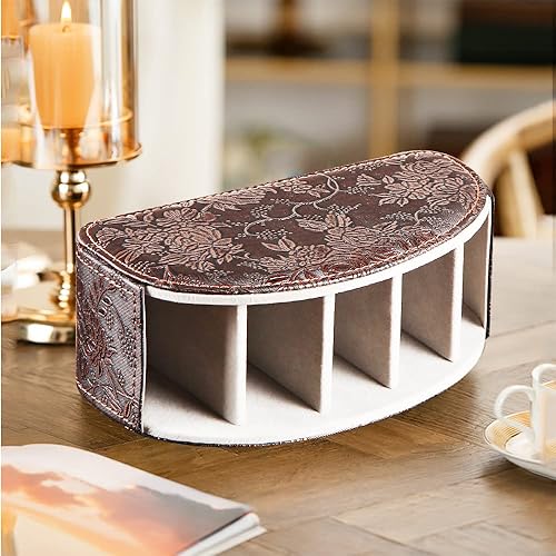 Miniatura 3 de Organizador de control remoto para mesa, soporte remoto de TV, caja de almacenamiento remoto de cuero, organizador de escritorio para bolígrafo,