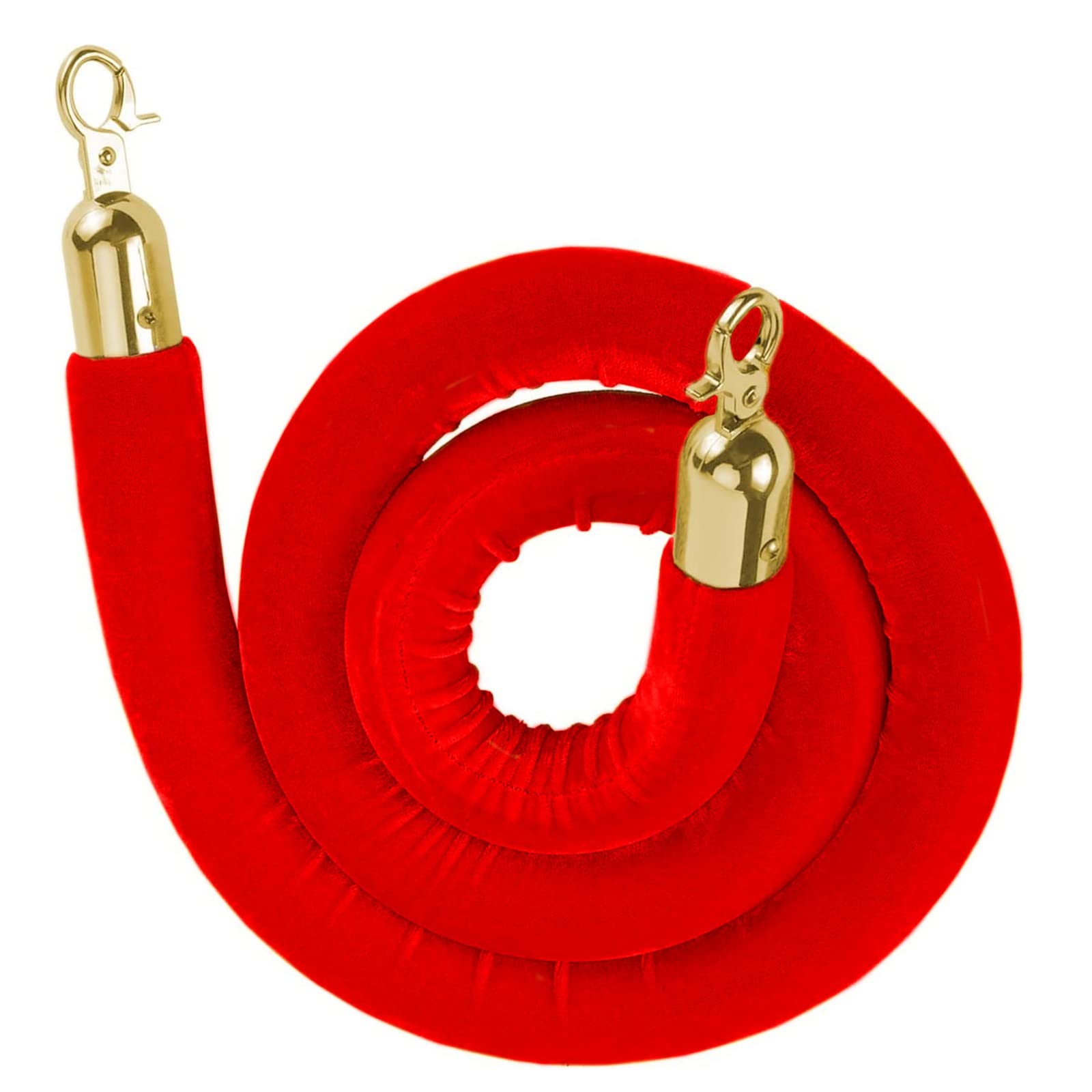 AUNANGLJSCS Rope barriers, Rope Divider,Queue Barrier for VIP Entry, HospitalBank Hanging Stanchion RopeCrowd Control(Red,0.6M/24Inch/2Ft)