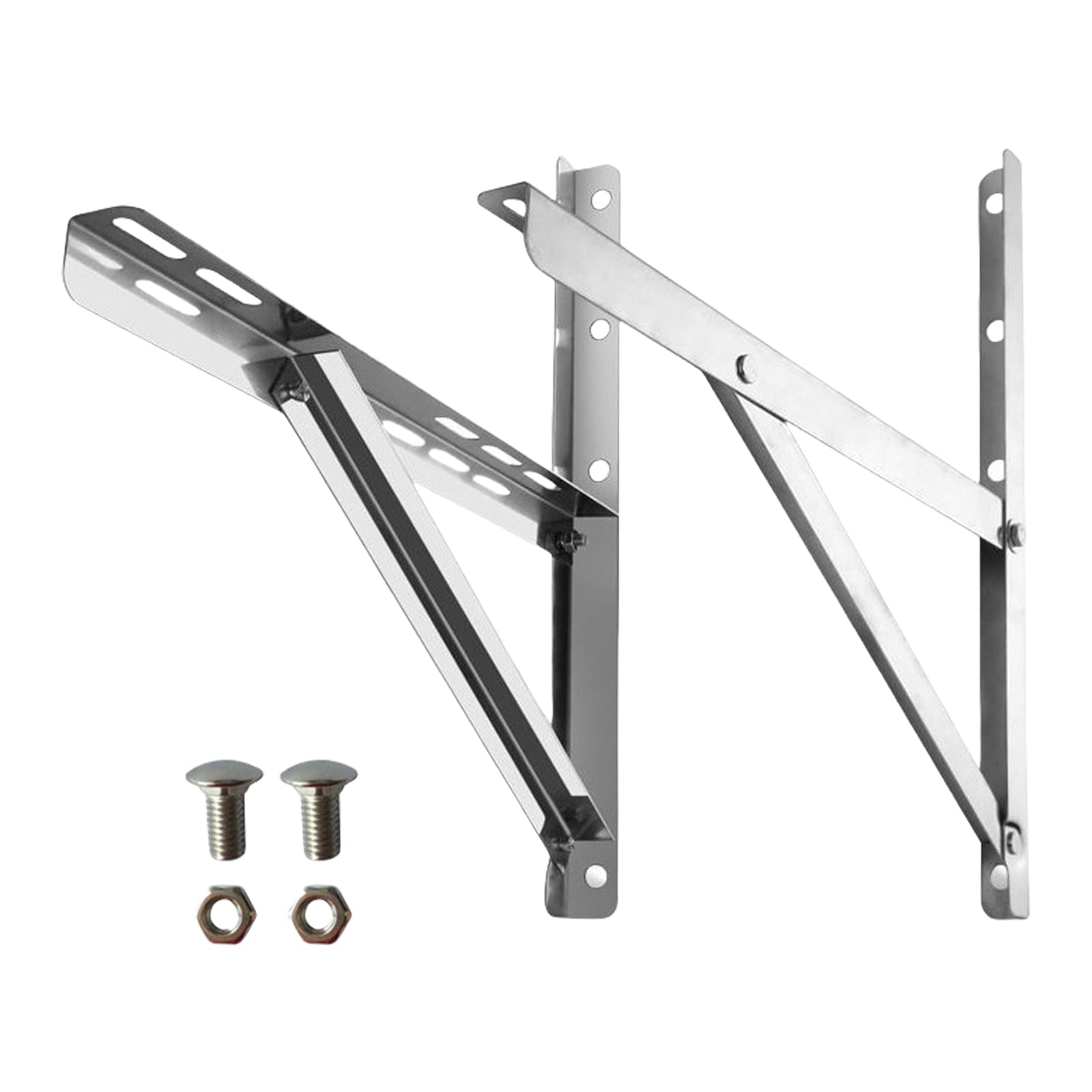 Kalttoy 3 Pieces Of Thickene Wall Mounting Bracket Wall Mounting Bracket Adjustable Outdoor Mount Hvac Heavy Duty Split Stainless Steel Hvac